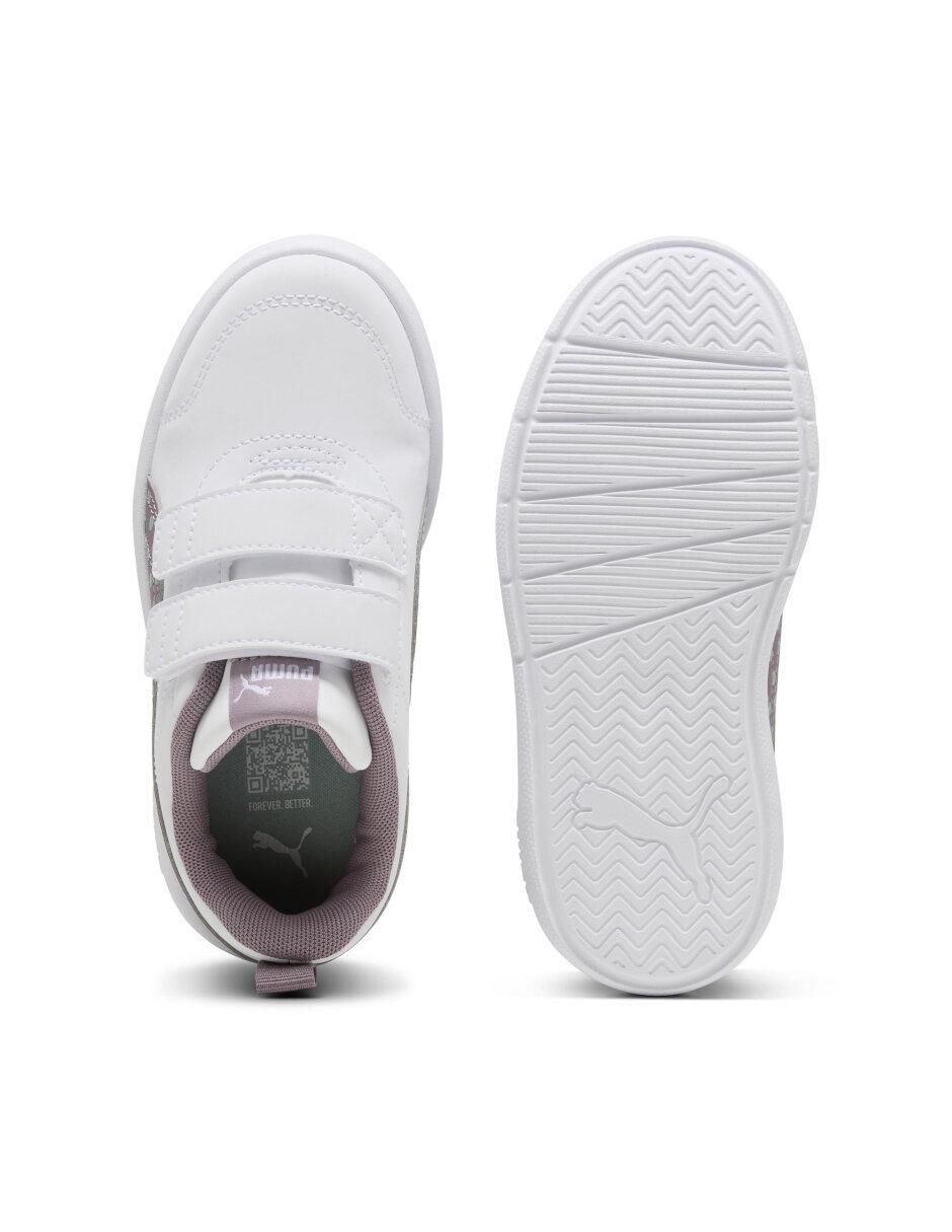 Tenis Courtflex V3 Dotty de niña