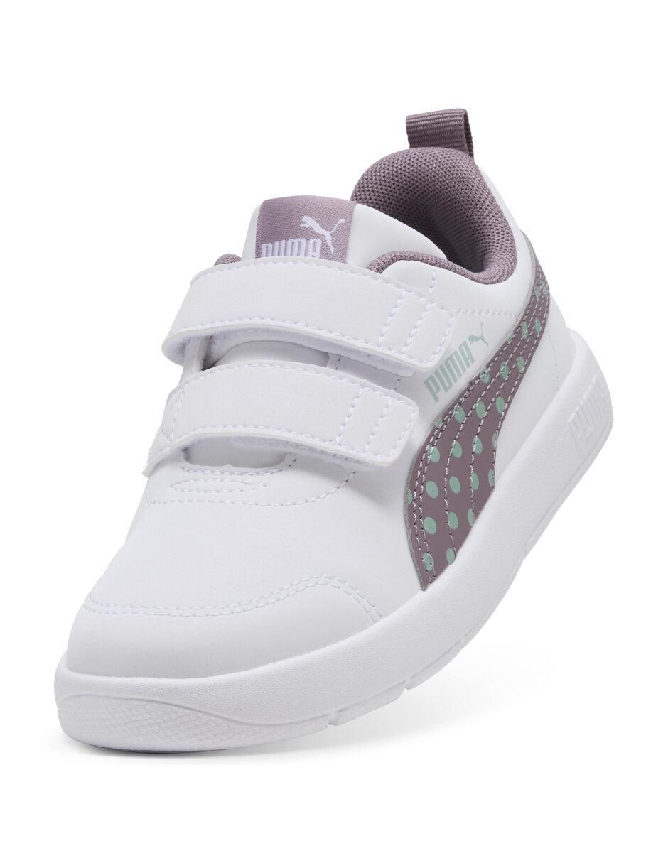 Tenis Courtflex V3 Dotty de niña