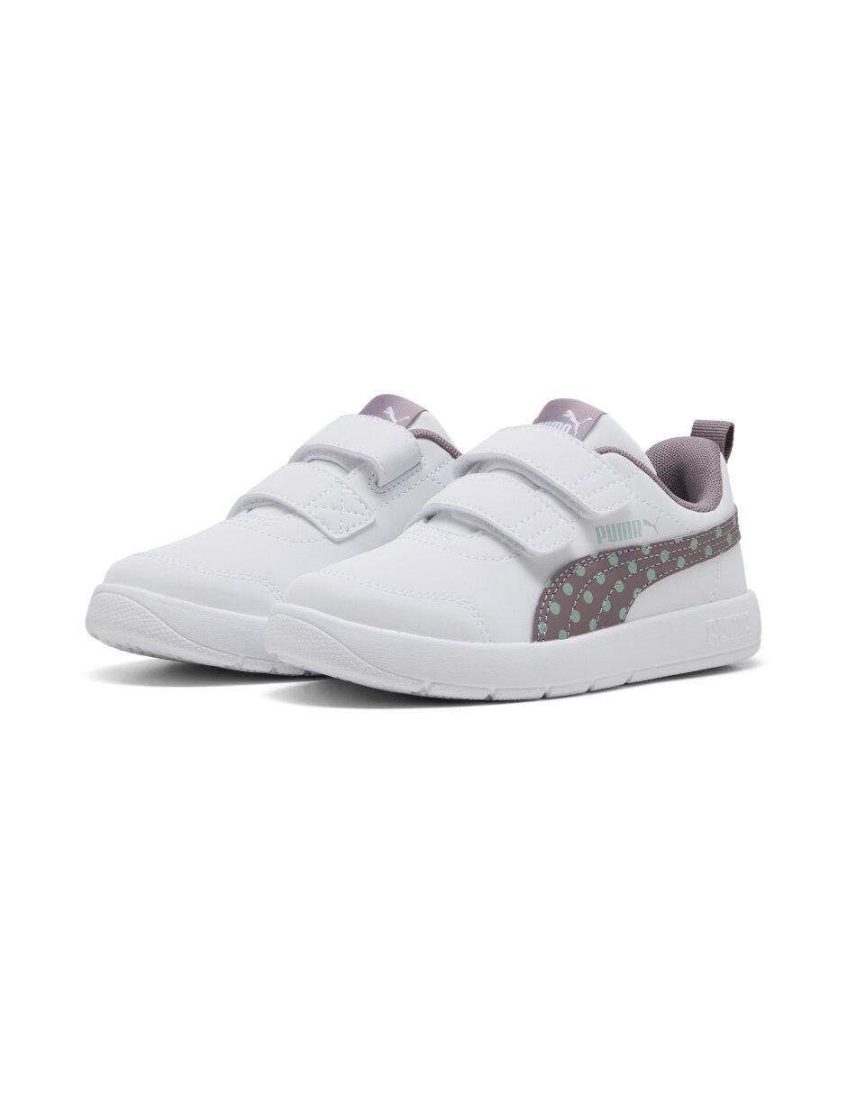 Tenis Courtflex V3 Dotty de niña